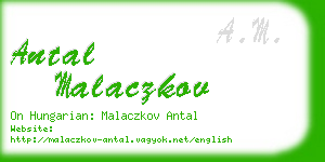 antal malaczkov business card